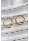 316 Çelik Gold Renk 22mm Kadın Halka Model Kadın Küpe