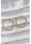 316 Çelik Gold Renk 27 mm Halka Model Kadın Küpe