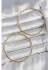 316 Çelik Gold Renk 63 mm Halka Model Kadın Küpe