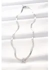  A Harfli Silver  İtalyan Zincirli Çelik Kolye