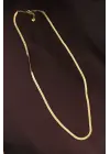  Altın  60 cm İtalyan Zincir Çelik Kolye