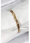 316L Çelik Arpa Model Gold Renk Kadın Bilekik