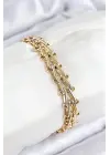 316L Çelik Ataç Zincir Model Gold Renk Kadın Bileklik