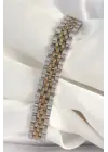 316L Çelik Gold Gümüş Renk Zincir Model Erkek Bileklik