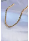  Altın  60 cm Arpa Zincir Model  Çelik Kolye