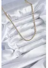  Altın  60 cm Burgu Model  Çelik Kolye