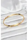 316L Çelik Gold Renk 65 mm İnce Kadın Kelepçe Bileklik