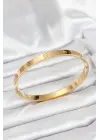 316L Çelik Gold Renk 65 mm Kadın Kelepçe Bileklik