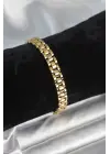 316L Çelik Gold Renk 7 mm Kalınlık Erkek Bileklik