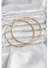316L Çelik Gold Renk 75 mm Halka Küpe