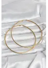 316L Çelik Gold Renk 80 mm Kadın Halka Küpe