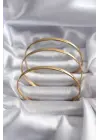 316L Çelik Gold Renk Ajda Model 65 mm Kadın Bileklik