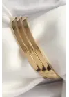 316L Çelik Gold Renk Ajda Model Kadın Bileklik