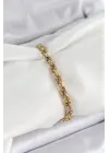 316L Çelik Gold Renk Burgu Model Kadın Bileklik