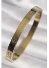 316L Çelik Gold Renk Cartier Model Kadın Kelepçe