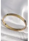 316L Çelik Gold Renk Cartier Model Kadın Kelepçe