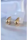 316L Çelik Gold Renk Damla Model Kadın Küpe