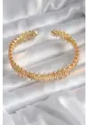 316L Çelik Gold Renk Dorika Model Kadın Bileklik