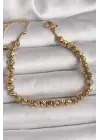 316L Çelik Gold Renk Dorika Model Kadın Bileklik