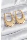 316L Çelik Gold Renk Halka Model Kadın Küpe