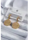   Altın İşleme Detay Çelik Küpe