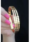 316L Çelik Gold Renk Kaburga Model Kelepçe Kadın Bileklik