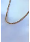 316L Çelik Gold Renk Kalın Zincir Model Erkek Kolye
