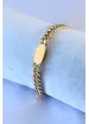 316L Çelik Gold Renk Kalın Zincir Model Kadın Bileklik
