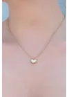 316L Çelik Gold Renk Kalp Figür Kadın Kolye