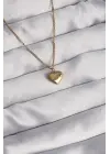  Altın  Kalp Model Love Çelik Kolye