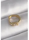 316L Çelik Gold Renk Kare Zirkon Taşlı Tragus Piercing