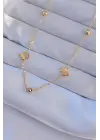  Altın  Kelebekli Çelik Kolye