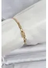 316L Çelik Gold Renk Külçe Altın Model Kadın Bileklik