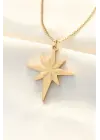  Altın  Kutup Yıldızı Çelik Kolye