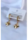 316L Çelik Gold Renk Kutup Yıldızı Model Kadın Küpe