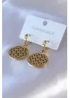   Altın Lotus Model Çelik Küpe
