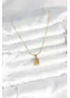 316L Çelik Gold Renk Mini Külçe Altın Model Kolye