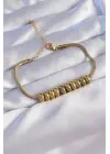 316L Çelik Gold Renk Oval Figürlü Bileklik