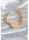 316L Çelik Gold Renk Reşat Altın Model Samanyolu Kadın Bileklik