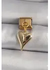 316L Çelik Gold Renk Sallantı Kalp Model Nomination Charm