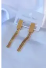 316L Çelik Gold Renk Sallantı Model Kadın Küpe