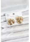 316L Çelik Gold Renk Sarmal Model Kadın Küpe