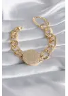 316L Çelik Gold Renk Tam Altın Model Samanyolu Kadın Bileklik