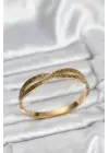 316L Çelik Gold Renk Vintage Kadın Kelepçe Bileklik