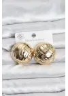316L Çelik Gold Renk Vintage Kadın Küpe