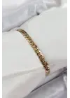 316L Çelik Gold Renk Yassı Zincir Kadın Bileklik