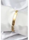 316L Çelik Gold Renk Yazı Yazmaya Uygun Kadın Bileklik