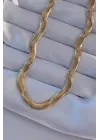  Altın  Yılan Zincir Çelik Kolye