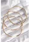 316L Çelik Gold Renk 65 mm Zikzak Model Ajda Bilezik