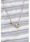 316L Çelik Gold Renk Zincir Model Gezegen Model Yıldız Detay Kadın Kolye